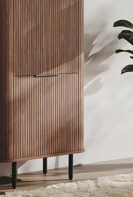 Familia Muebles con ranuras o listones ranurados