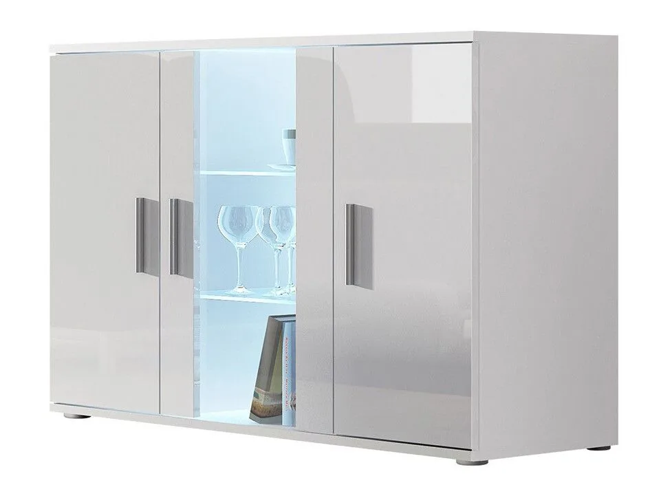 Aparador Tornola 106 (Blanco + Blanco brillante)