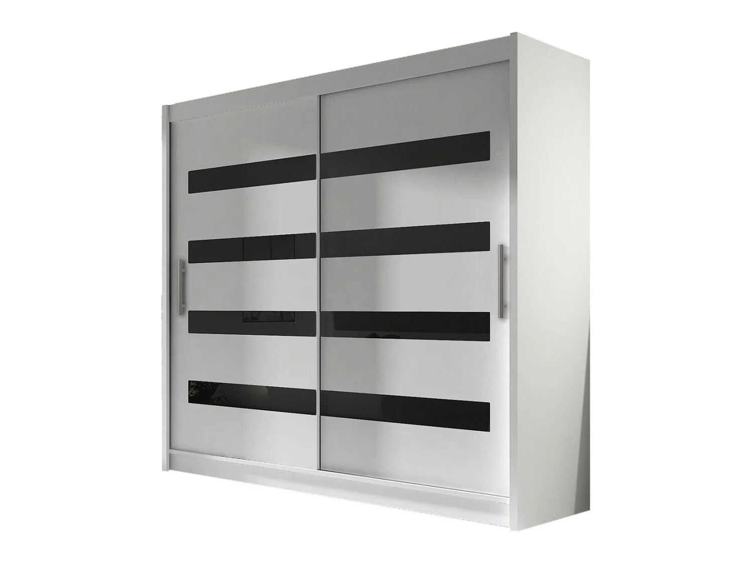 Armario Closico Pallor XI (Blanco + Negro brillante)