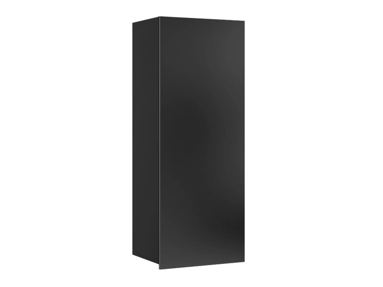 Armario de pared Remus III (Negro + Negro brillante)