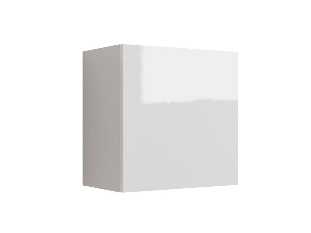 Armario de pared Vilrin I (Blanco + Blanco brillante)
