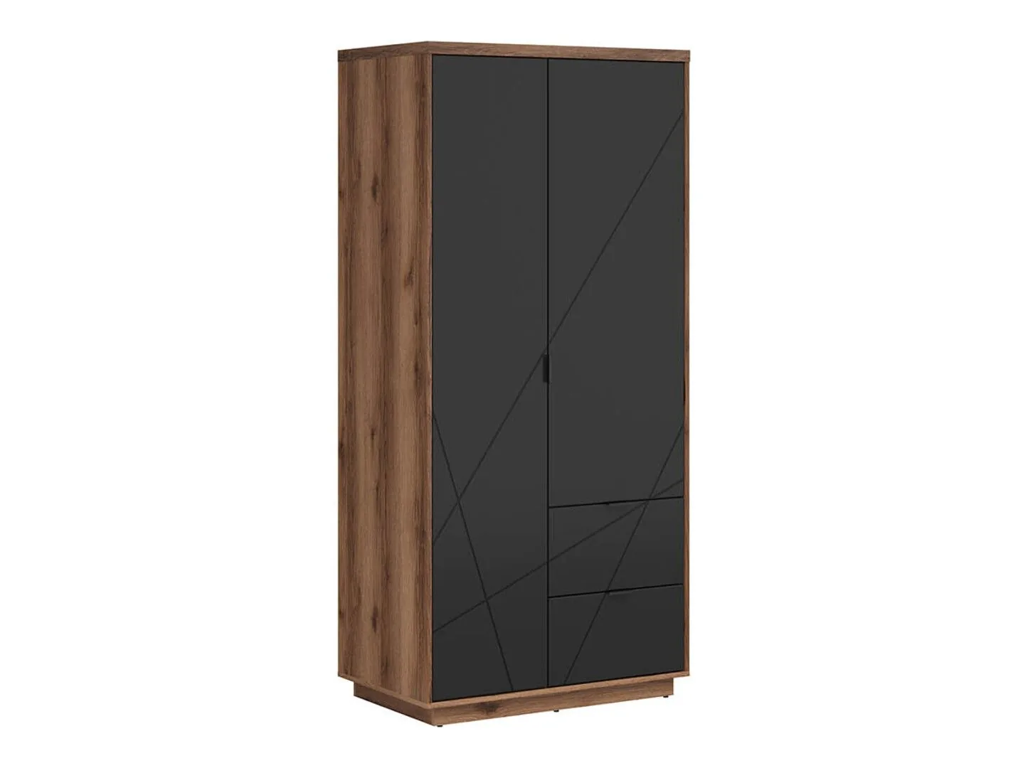 Armario Fivale 105 (Roble delano oscuro + Negro)