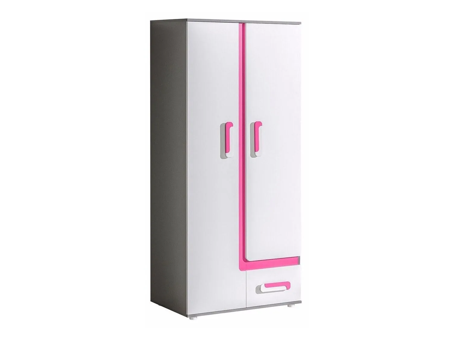 Armario Levtala 101 (Antracita + Blanco + Rosa)