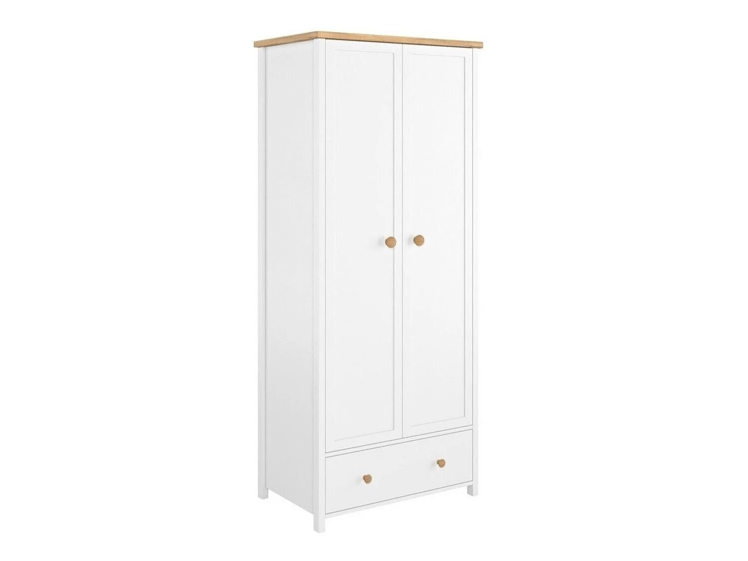Armario Romelbo 145 (Blanco + Roble)
