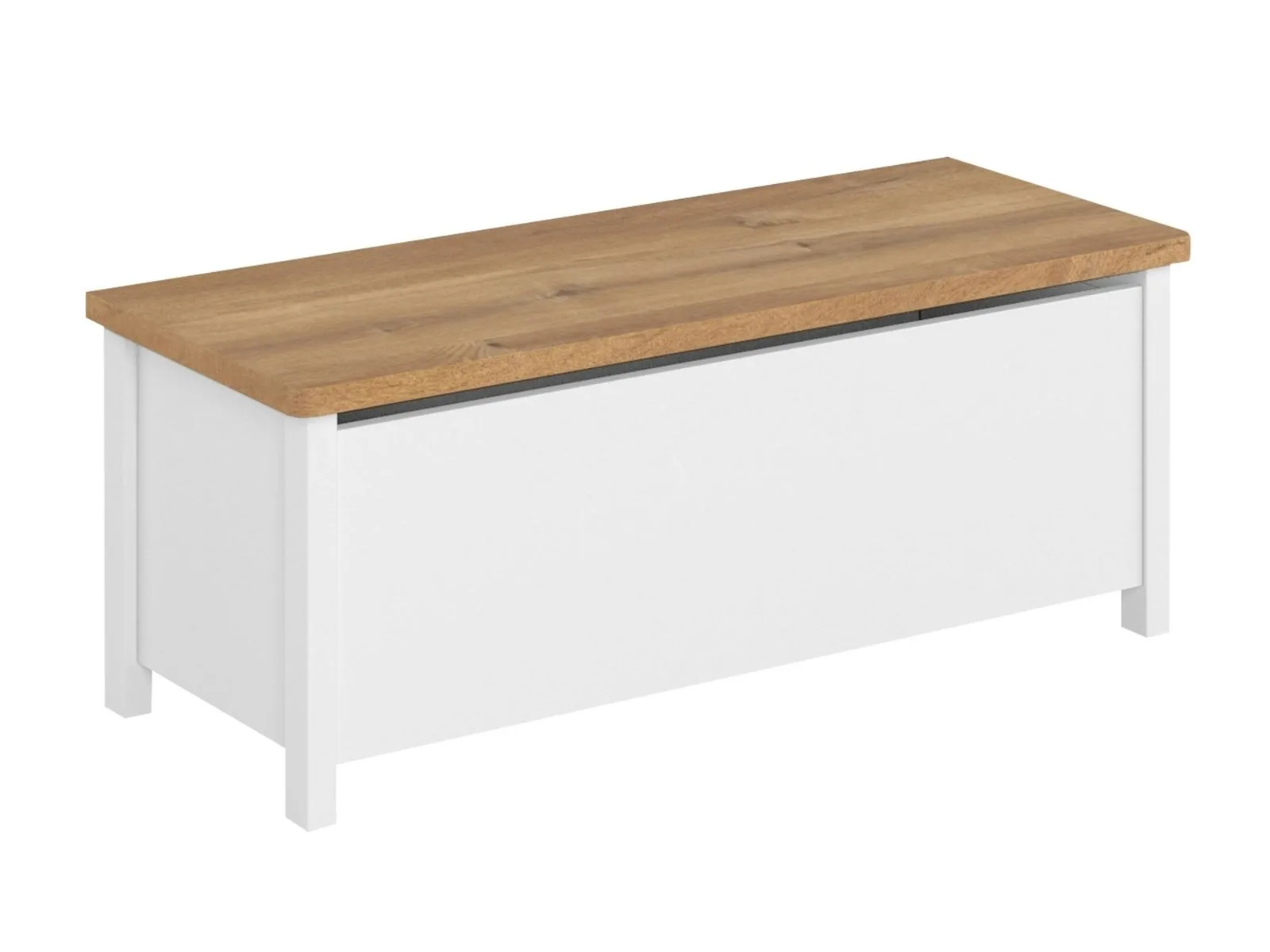 Caja de almacenamiento Romelbo 143 (Blanco + Roble)