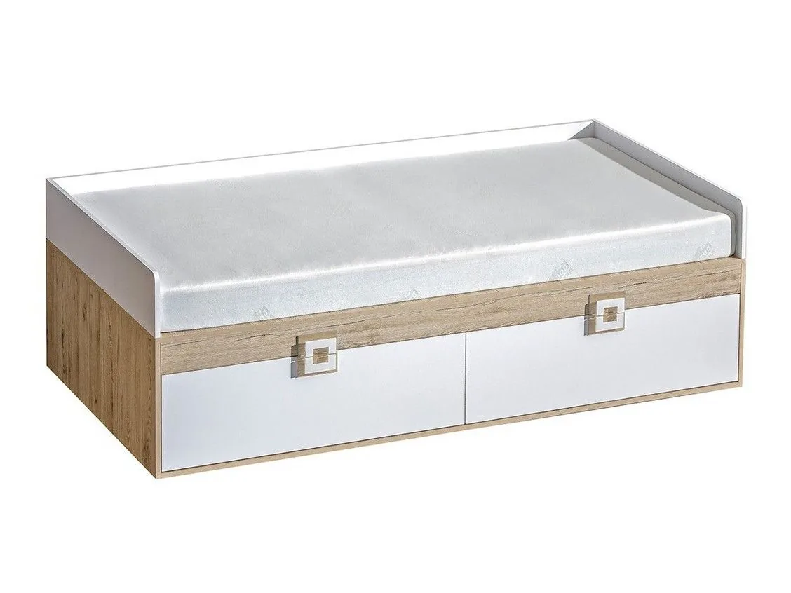 Cama Balvire 113 (Roble claro + Blanco + roble claro)