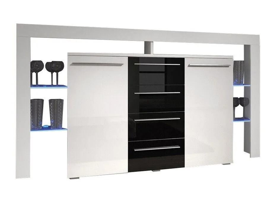 Cómoda Aestas (Blanco + Negro brillante)