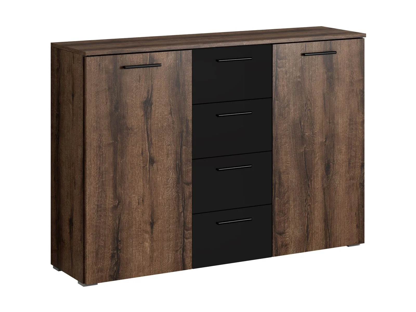 Cómoda Melvele 101 (Roble del Monastery + Negro)