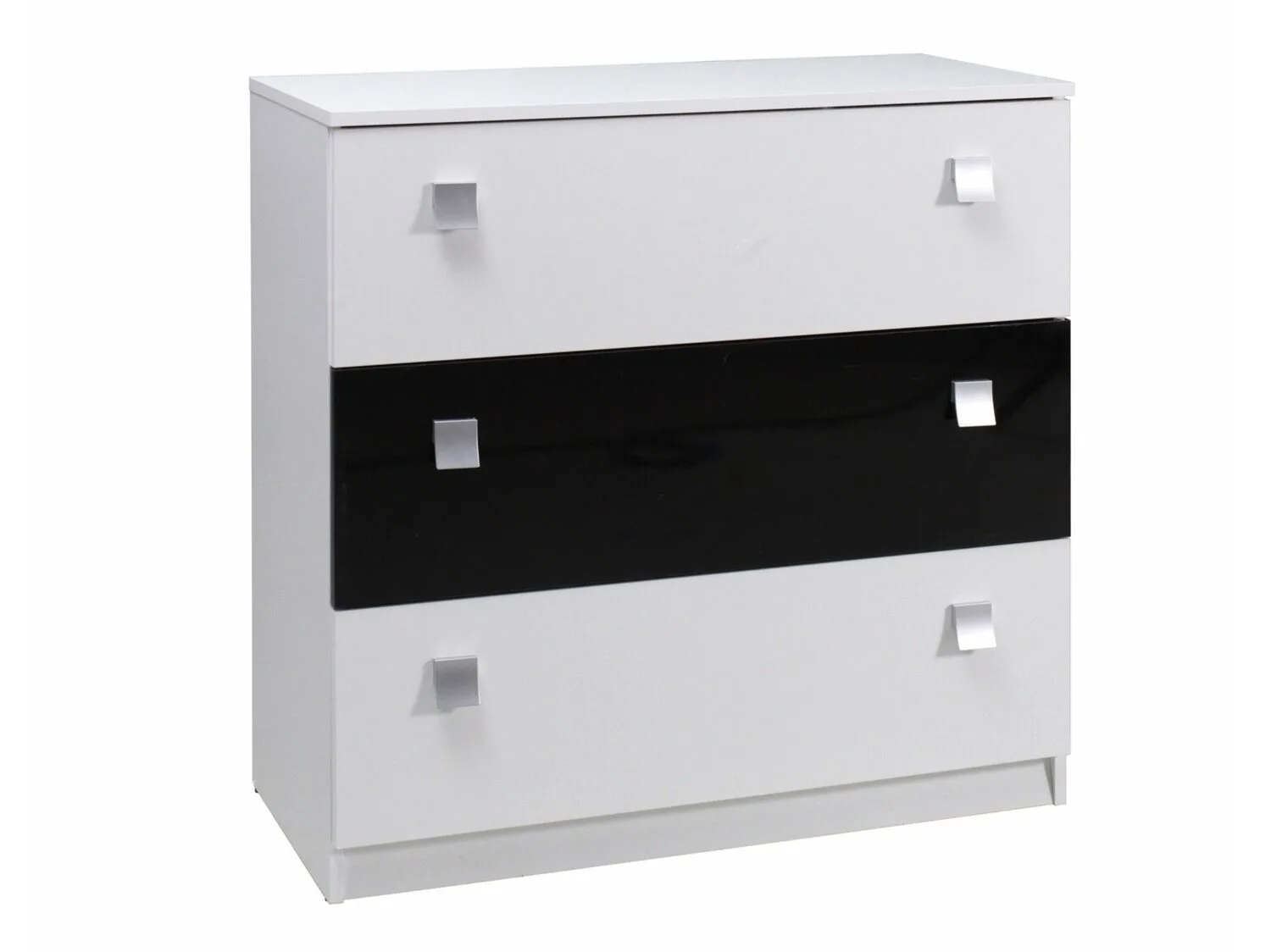 Cómoda Murrieta 109 (Blanco + Negro brillante)