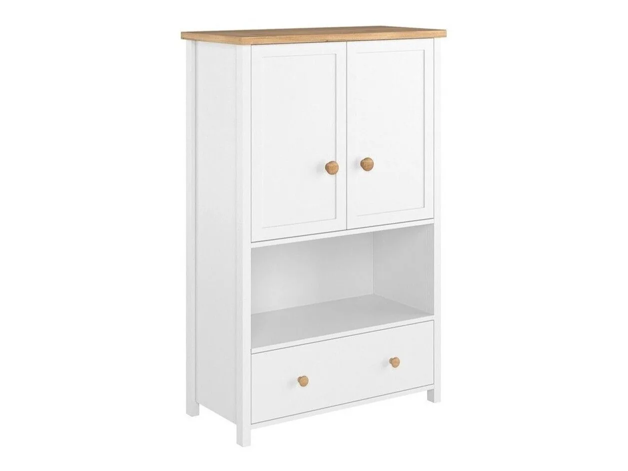 Cómoda Romelbo 144 (Blanco + Roble)