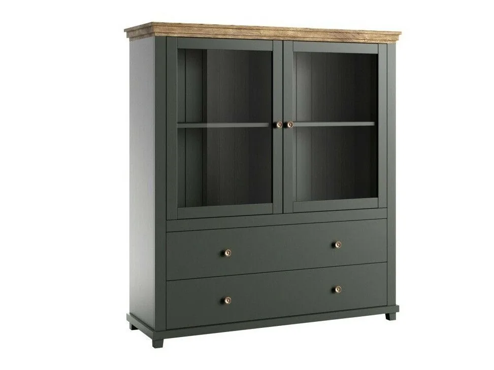 Cómoda Tolnue 105 (Verde oscuro + Roble de lefkada)
