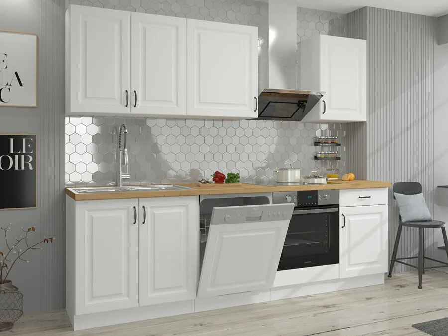 Conjunto de cocina modular Retro White 150