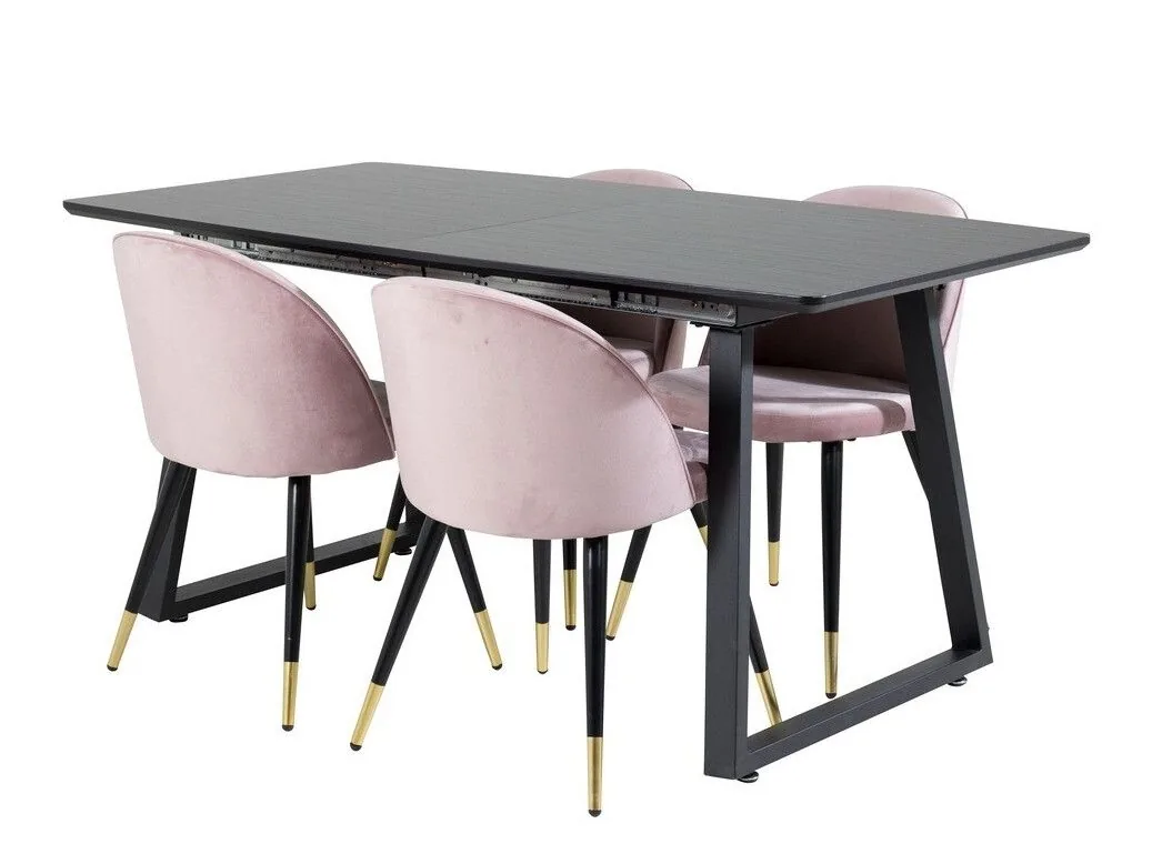 Conjunto de mesas y sillas para comedor Dallas 1631 (Rosa)