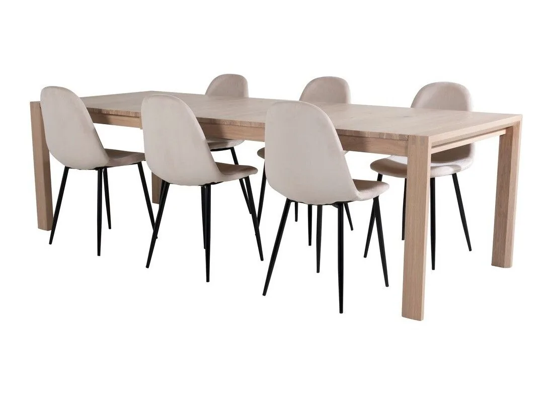 Conjunto de mesas y sillas para comedor Dallas 1632 (Roble)