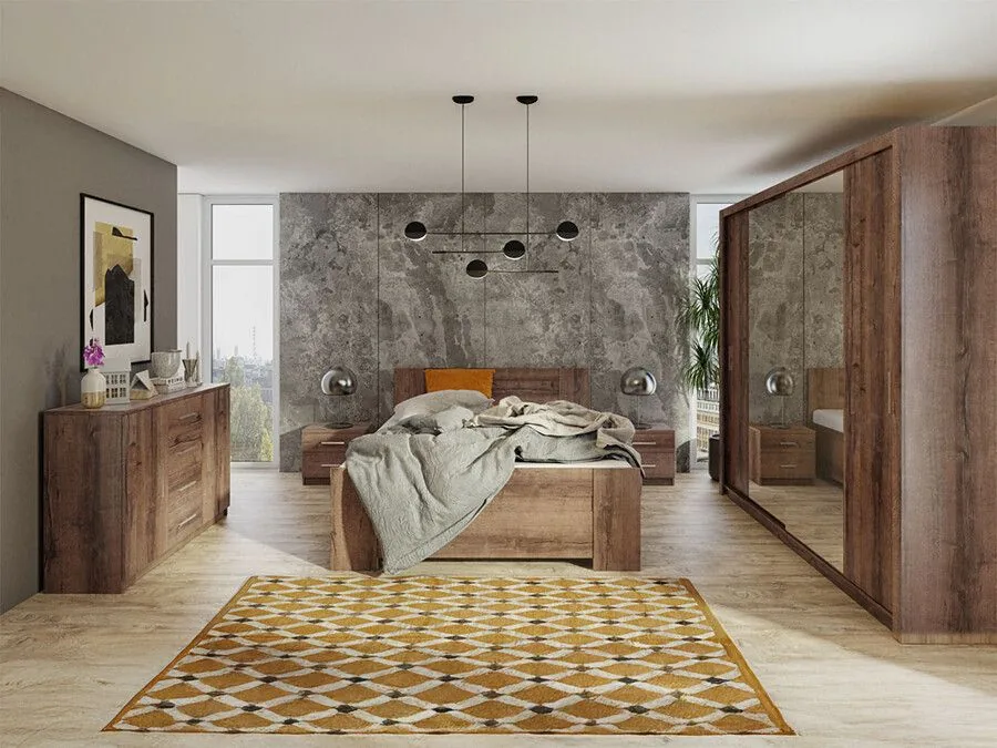 Conjunto de dormitorio Catromi 115 (Roble del Monastery)