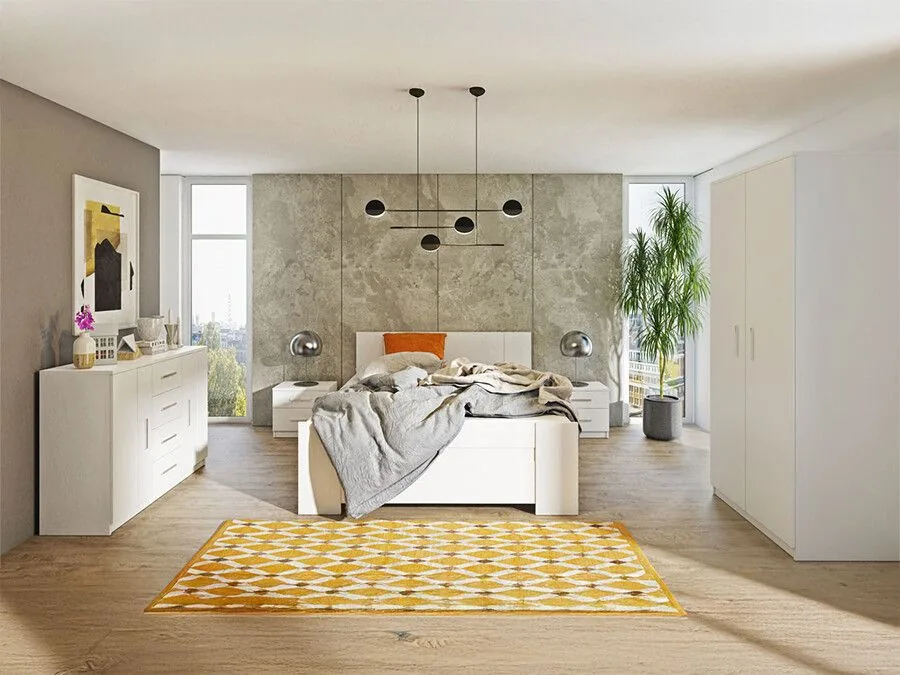 Conjunto de dormitorio Catromi 122 (Blanco)