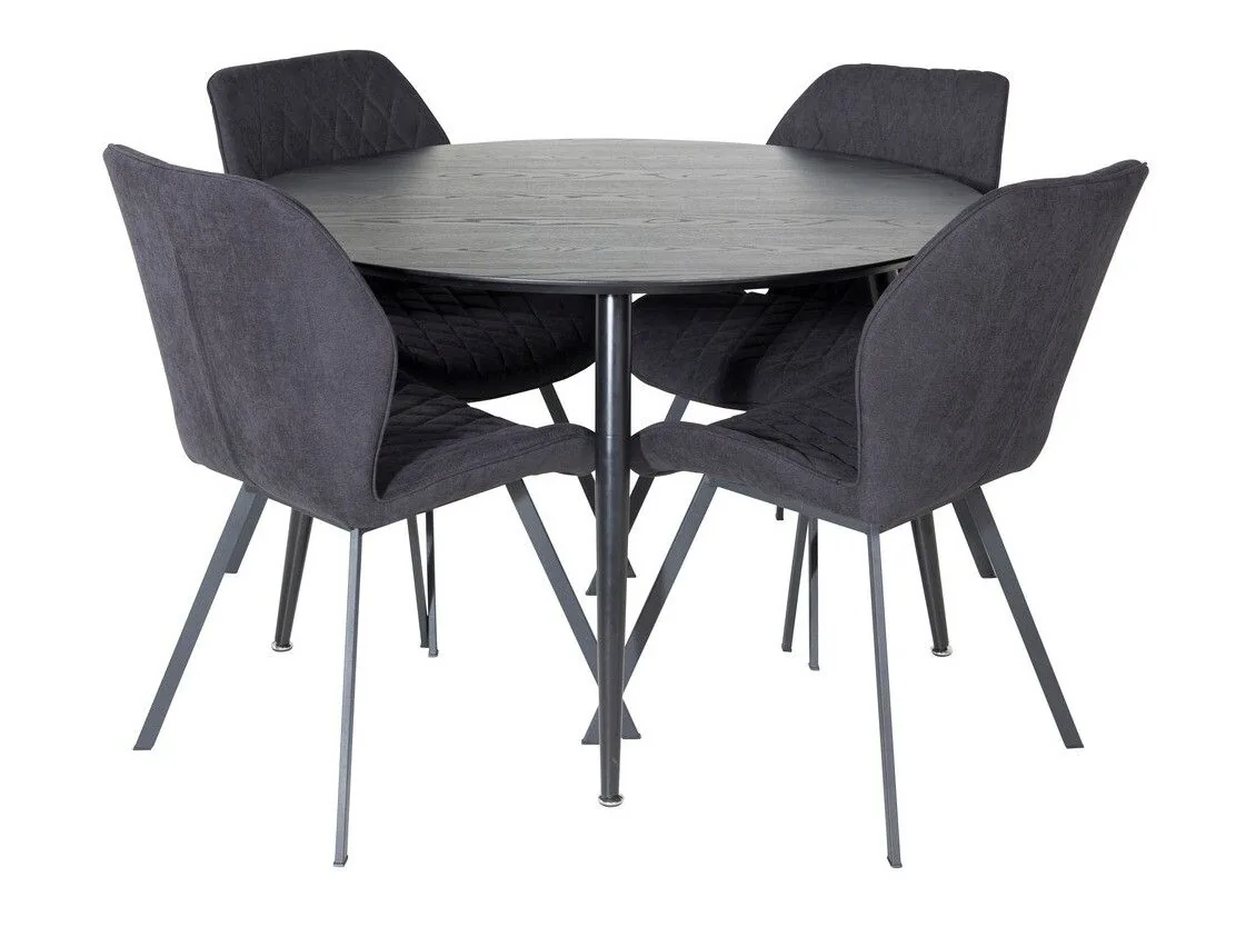 Conjunto de mesas y sillas para comedor Dallas 1562 (Negro)