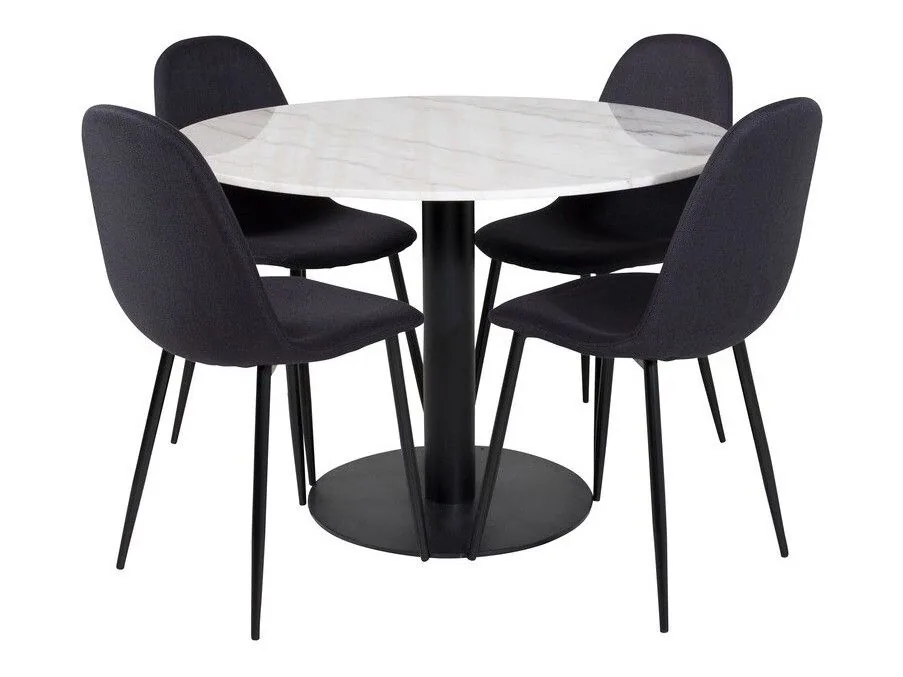 Conjunto de mesas y sillas para comedor Dallas 1613 (Negro)