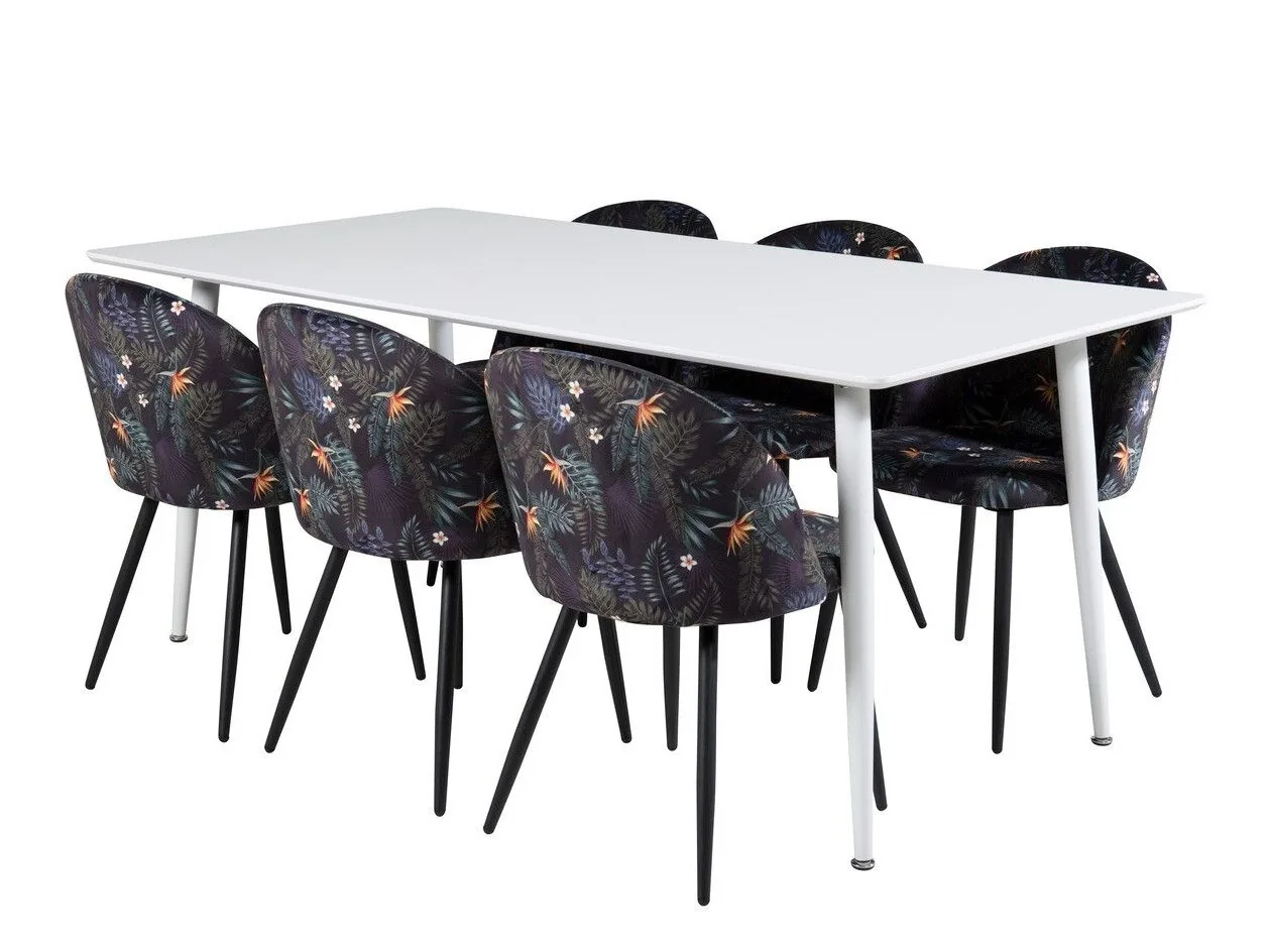 Conjunto de mesas y sillas para comedor Dallas 1624 (Patrón floral)