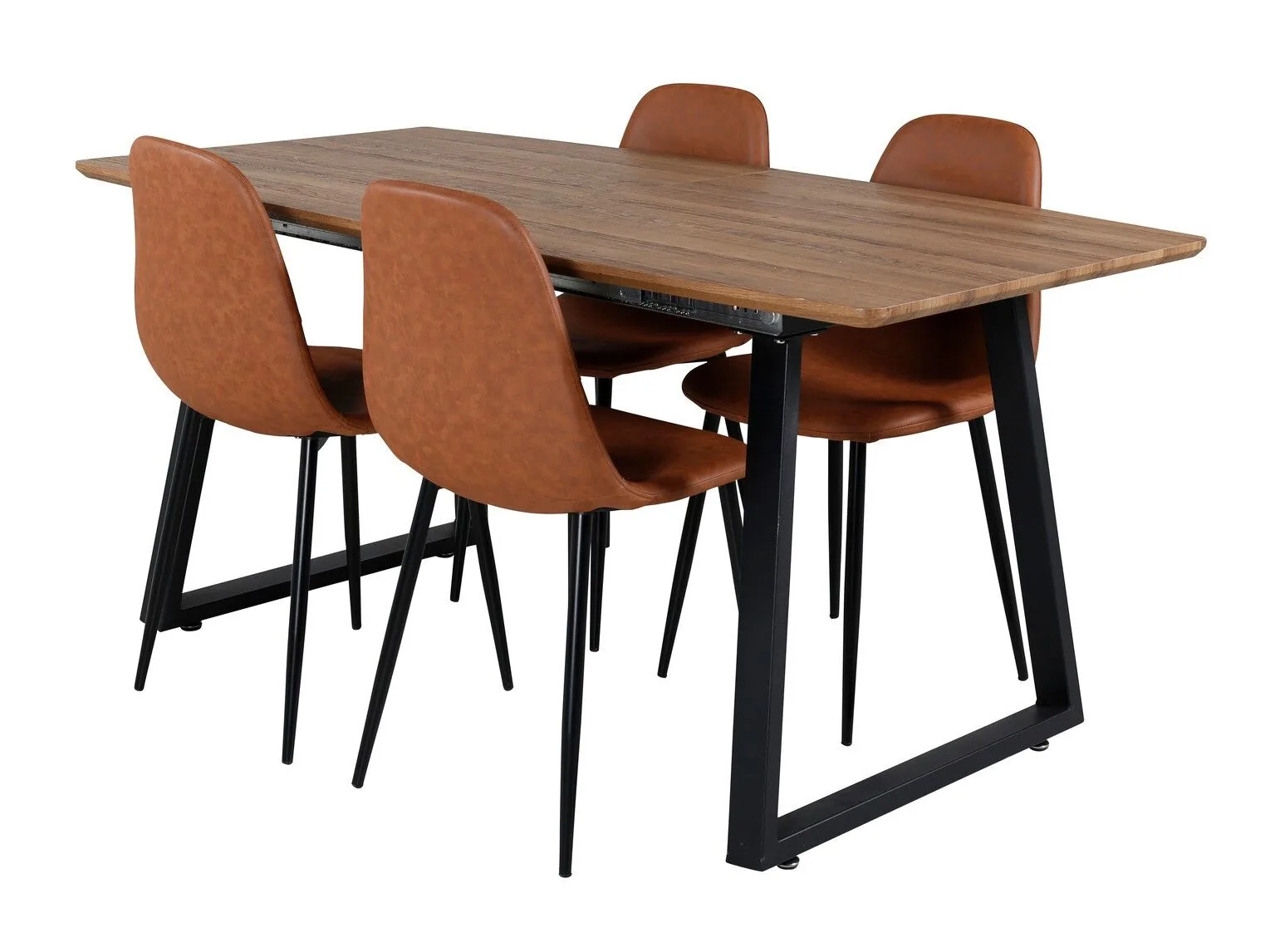 Conjunto de mesas y sillas para comedor Dallas 330 (Marrón + Negro)