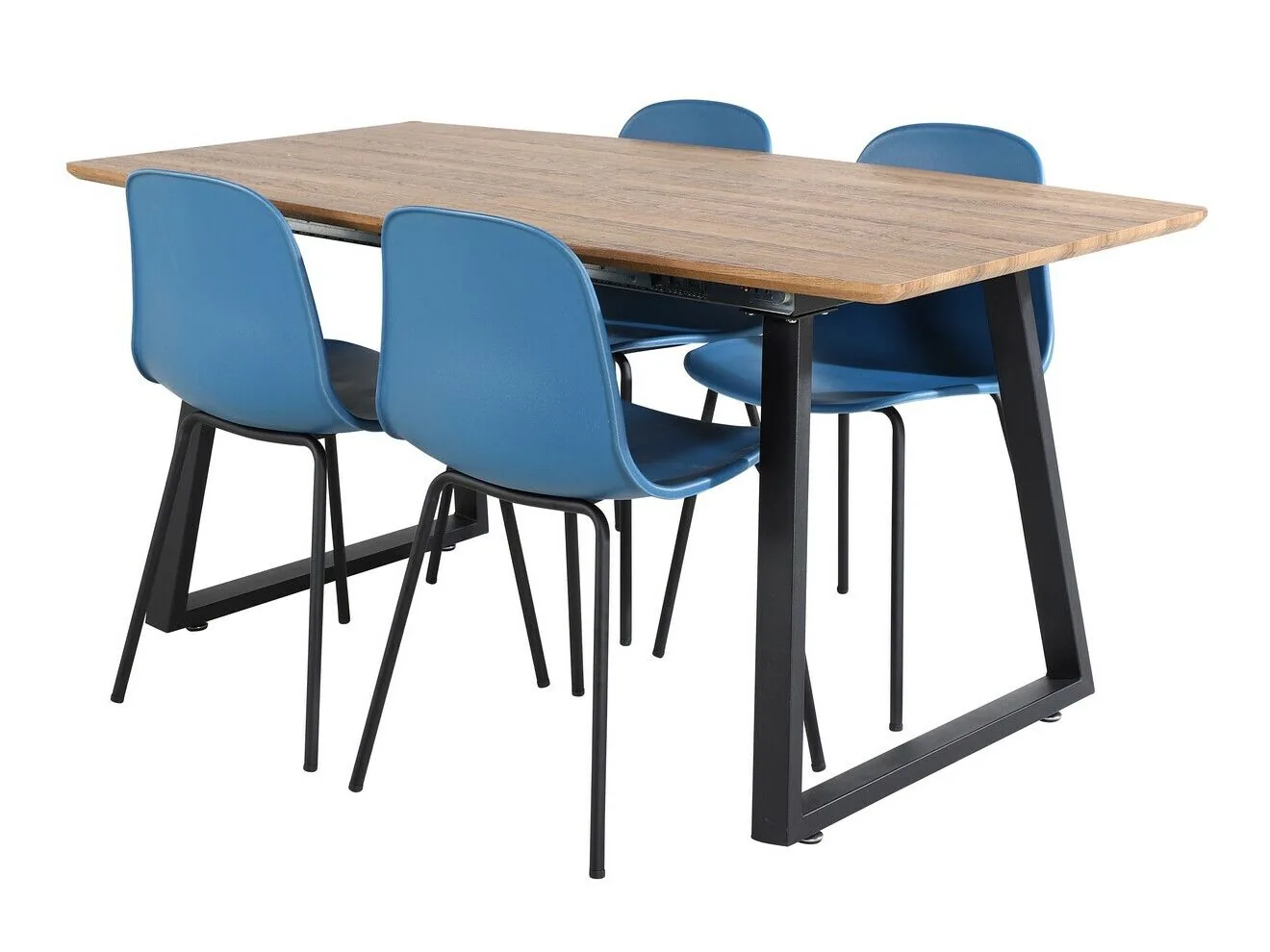 Conjunto de mesas y sillas para comedor Dallas 333 (Azul + Negro)