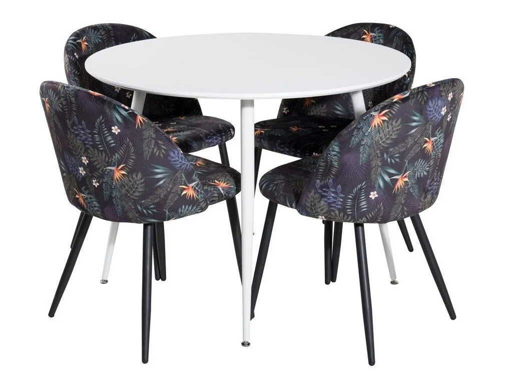 Conjunto de mesas y sillas para comedor Dallas 4611 (Blanco)
