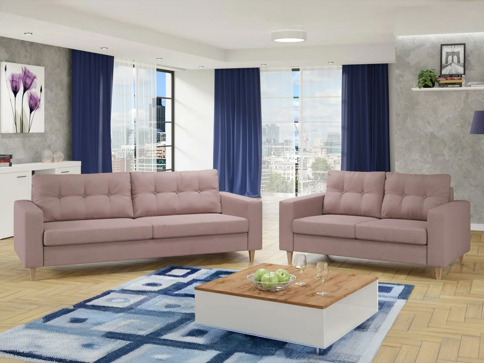 Conjunto de muebles tapizado Temple 112