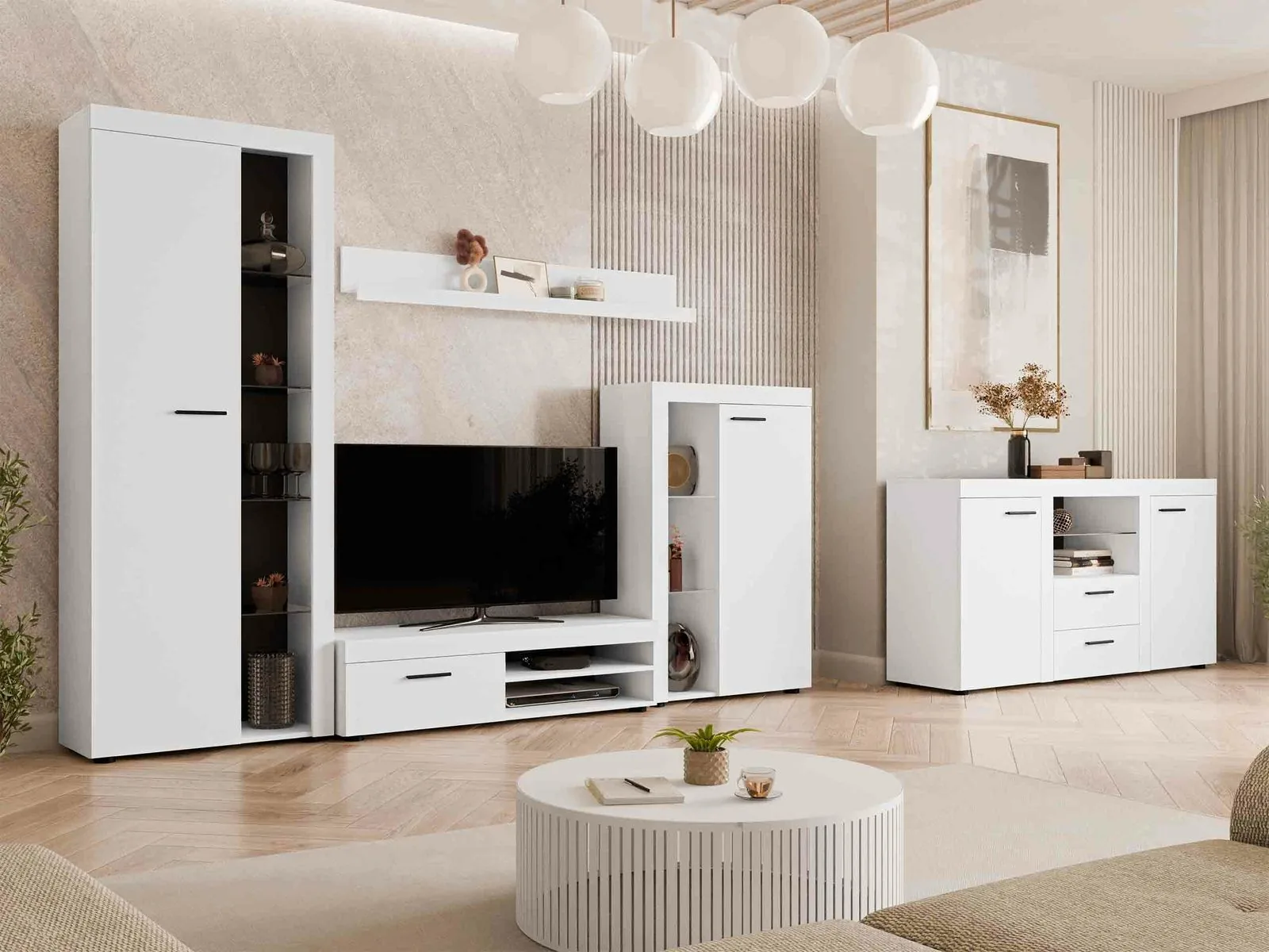 Conjunto de salón Univio I (Blanco)