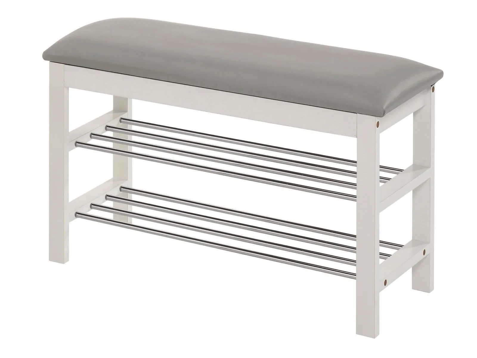 Estante para zapatos Houston 967 (Blanco + Gris)