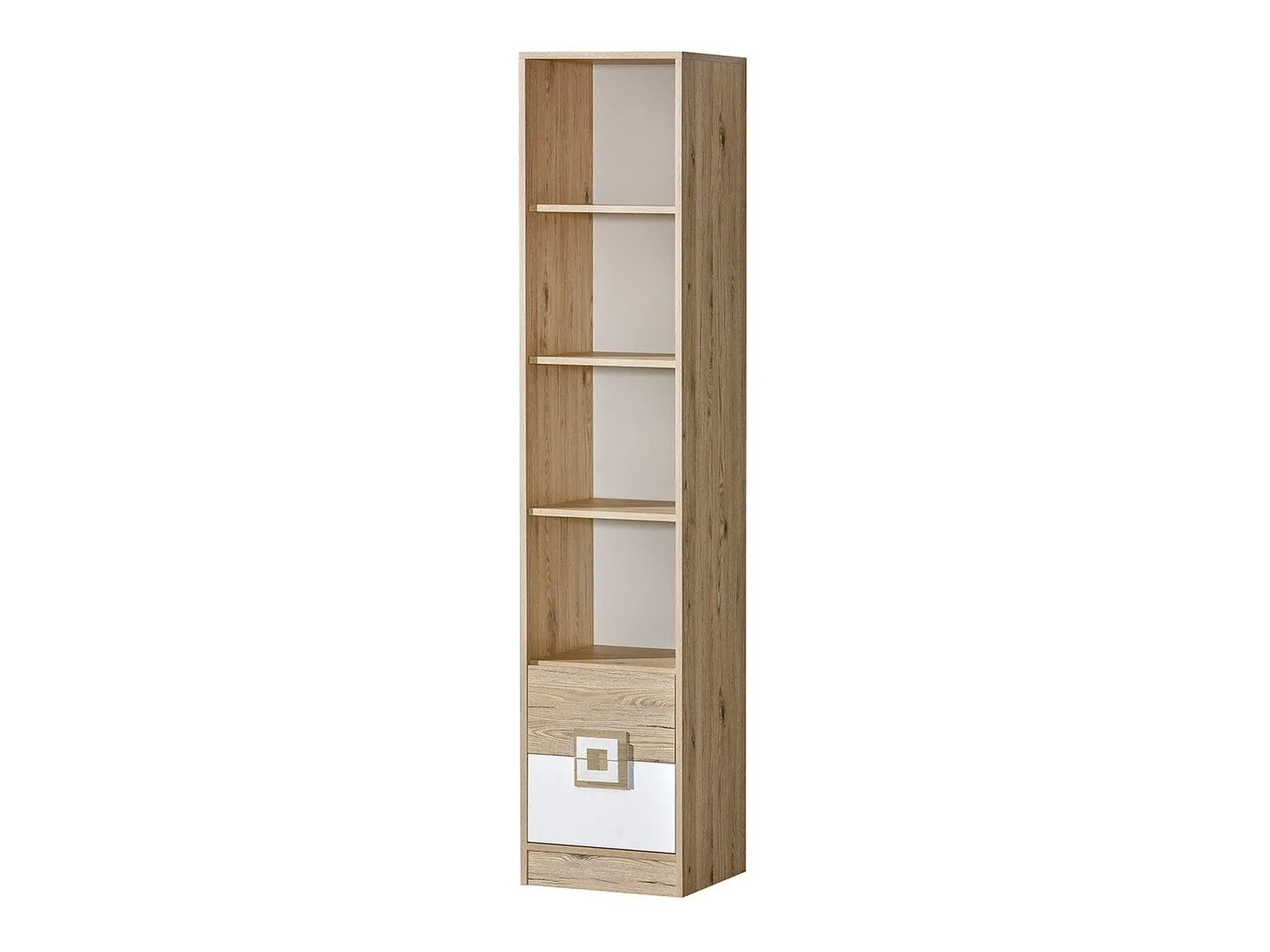 Estantería Balvire 107 (Roble claro + Blanco)