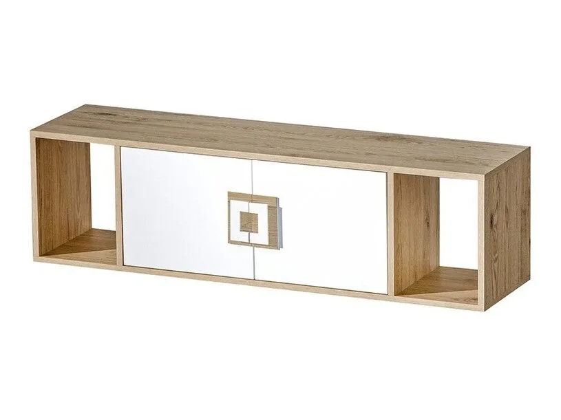 Estantería de pared Balvire 112 (Roble claro + Blanco)