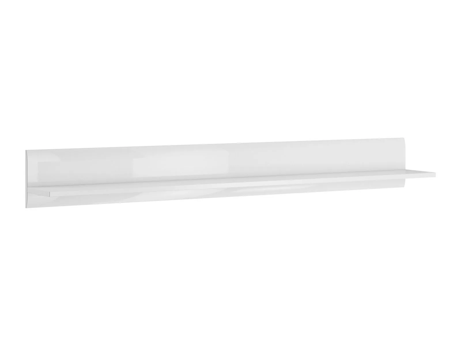 Estantería de pared Ophsalu 101 (Blanco + Blanco brillante)