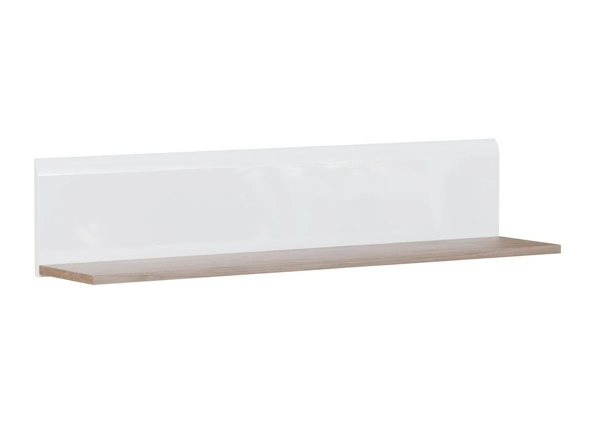 Estantería de pared Revelmi 108 (Roble + Blanco brillante)