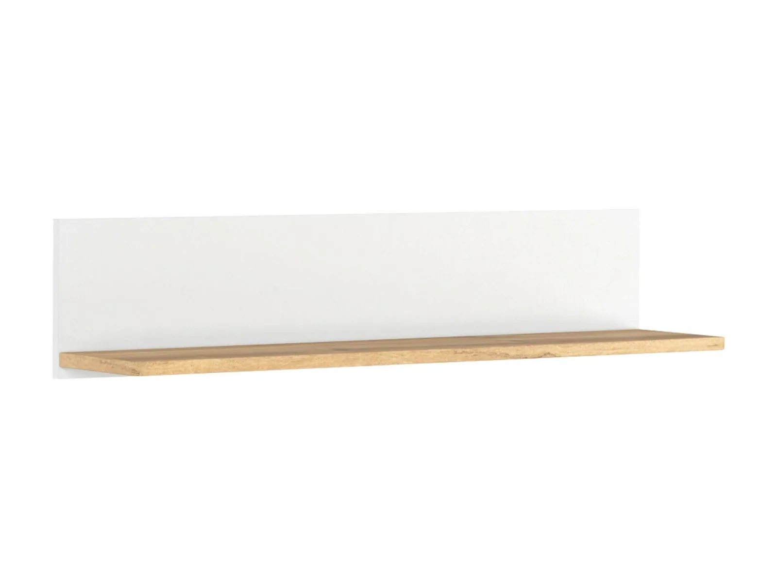 Estantería de pared Romelbo 141 (Blanco + Roble)