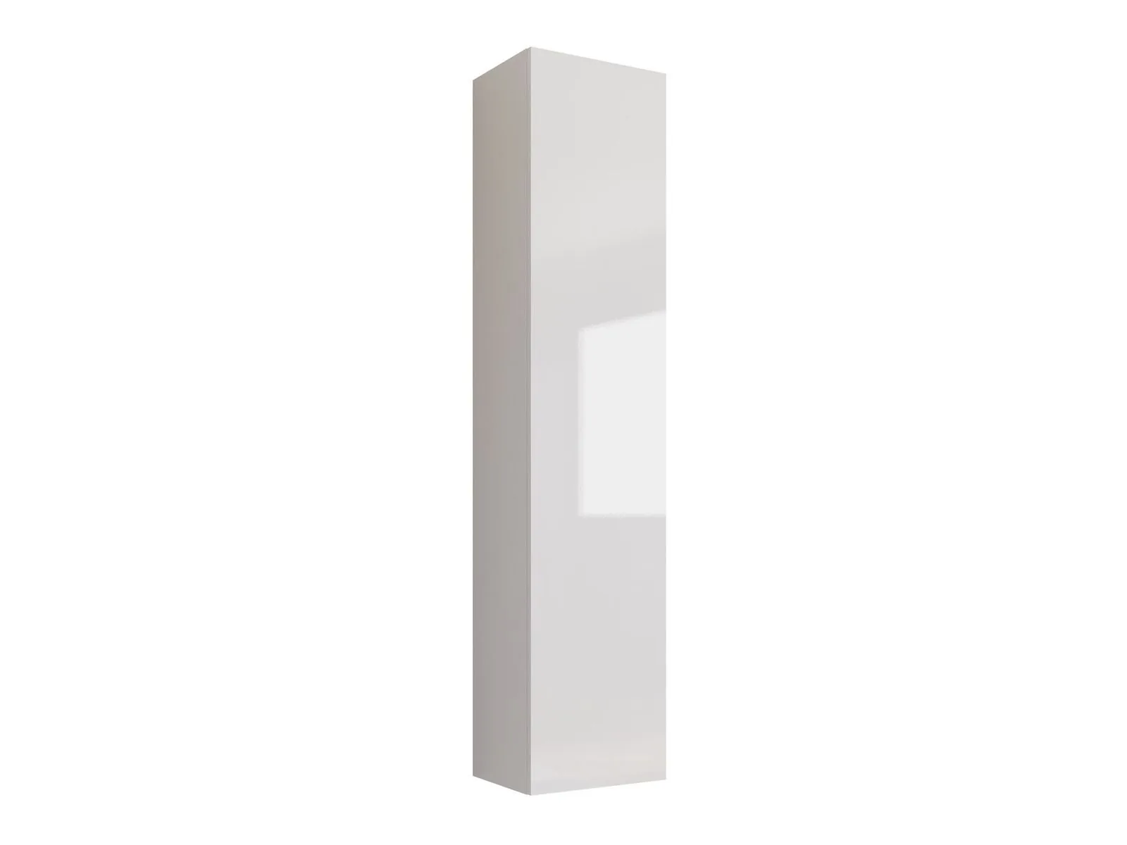 Estantería de pared Vilrin II (Blanco + Blanco brillante)