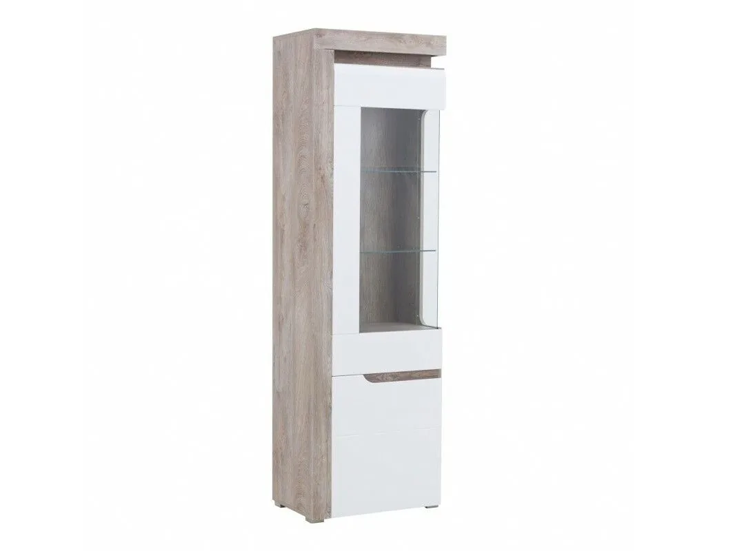 Estantería Revelmi 105 (Roble + Blanco brillante)