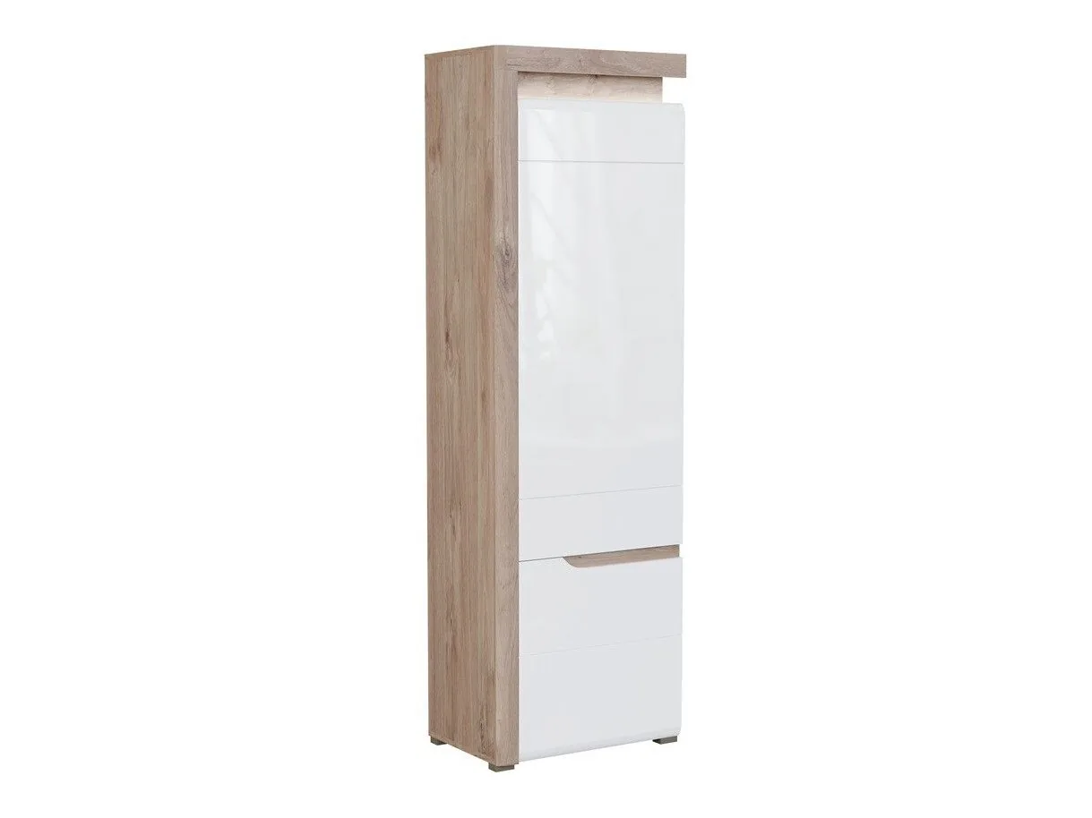 Estantería Revelmi 106 (Roble + Blanco brillante)