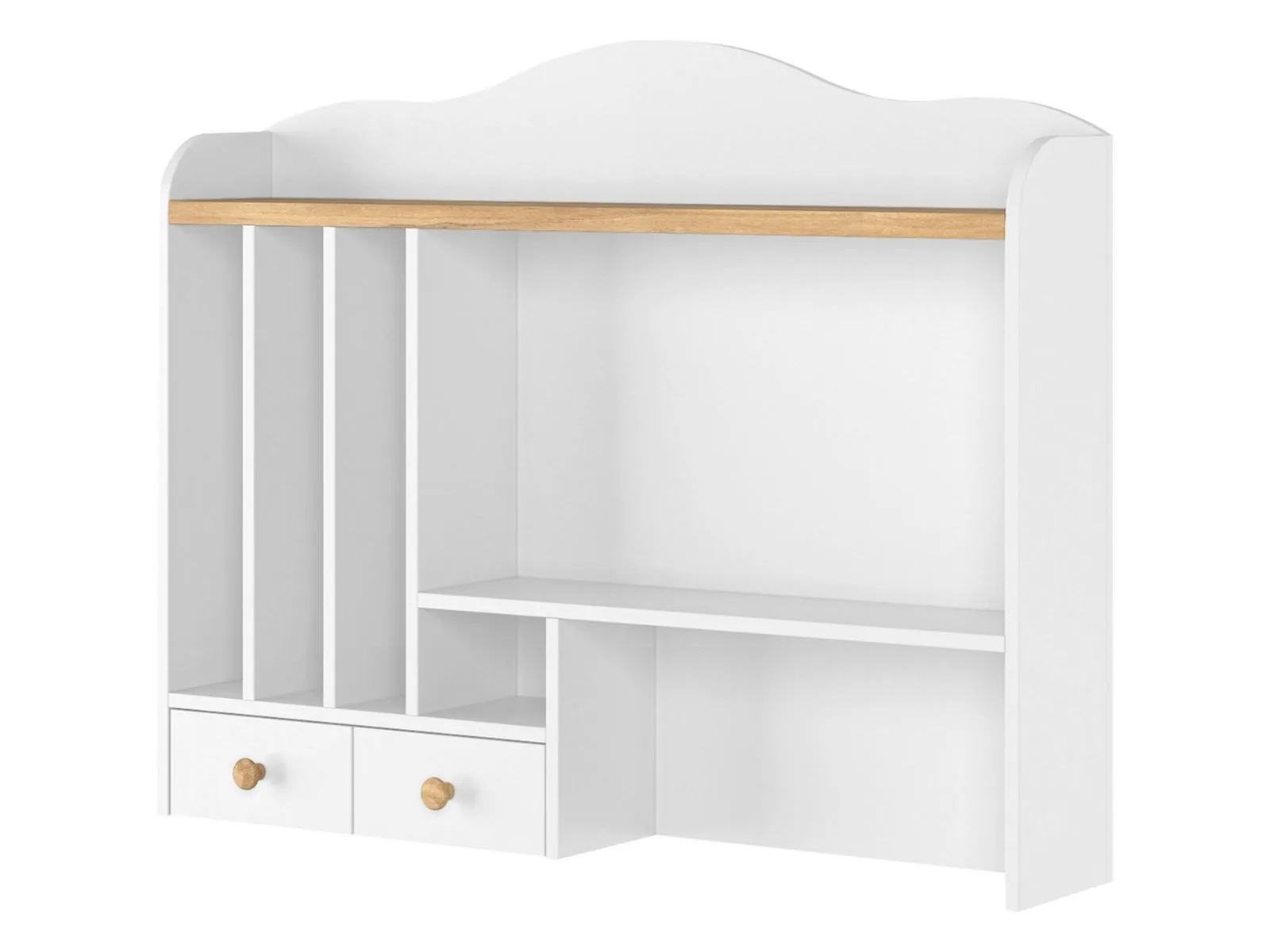 Estantería Romelbo 136 (Blanco + Roble)