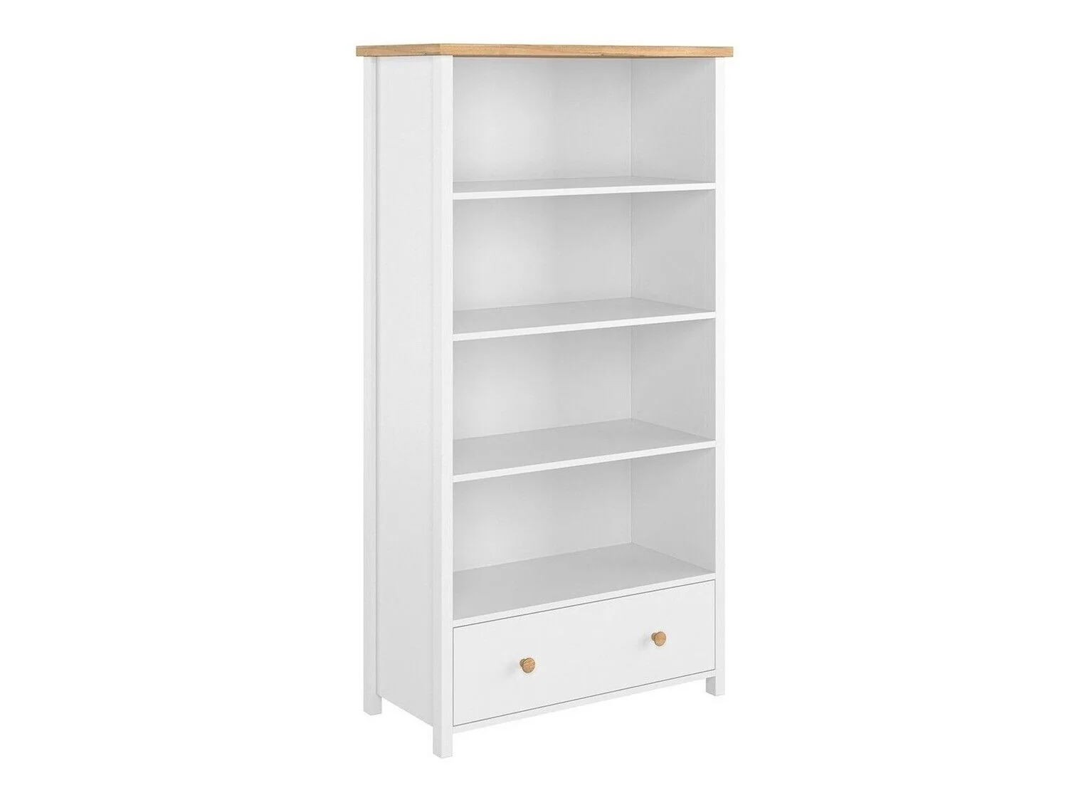 Estantería Romelbo 142 (Blanco + Roble)