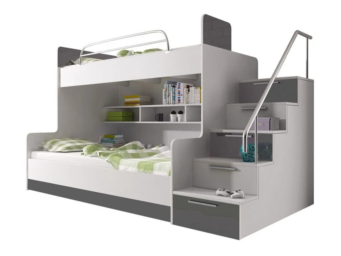 Litera Campus (Blanco + Blanco brillante + Gris brillante)