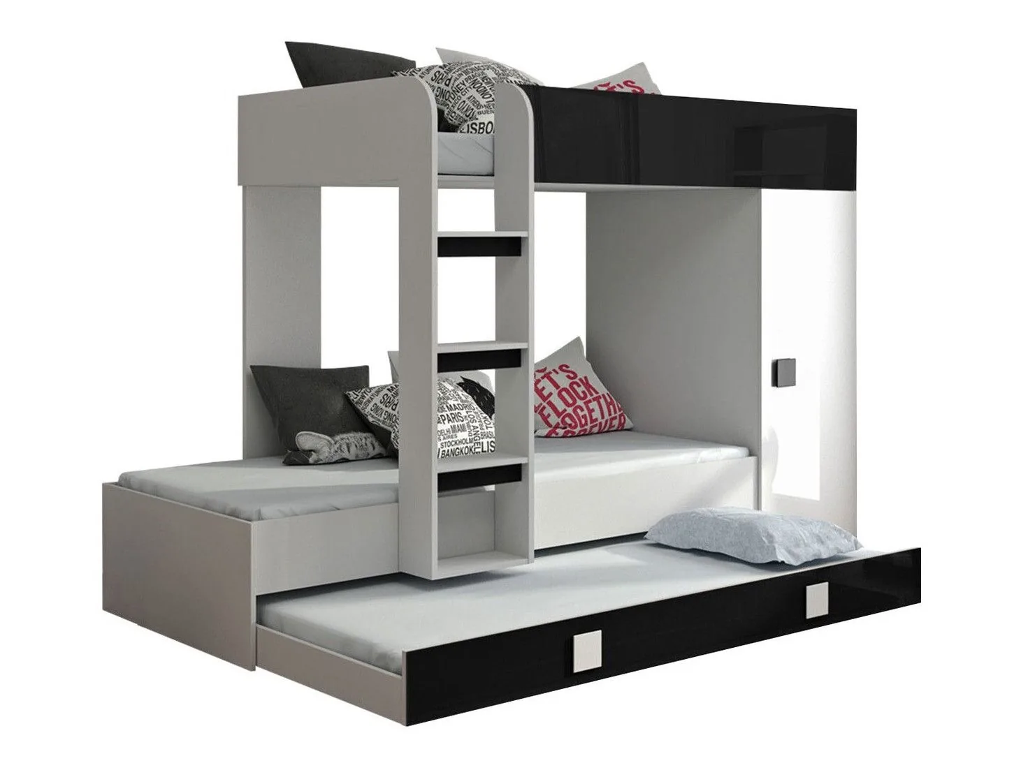 Litera Hartford 191 (Blanco + Negro brillante + Blanco brillante)