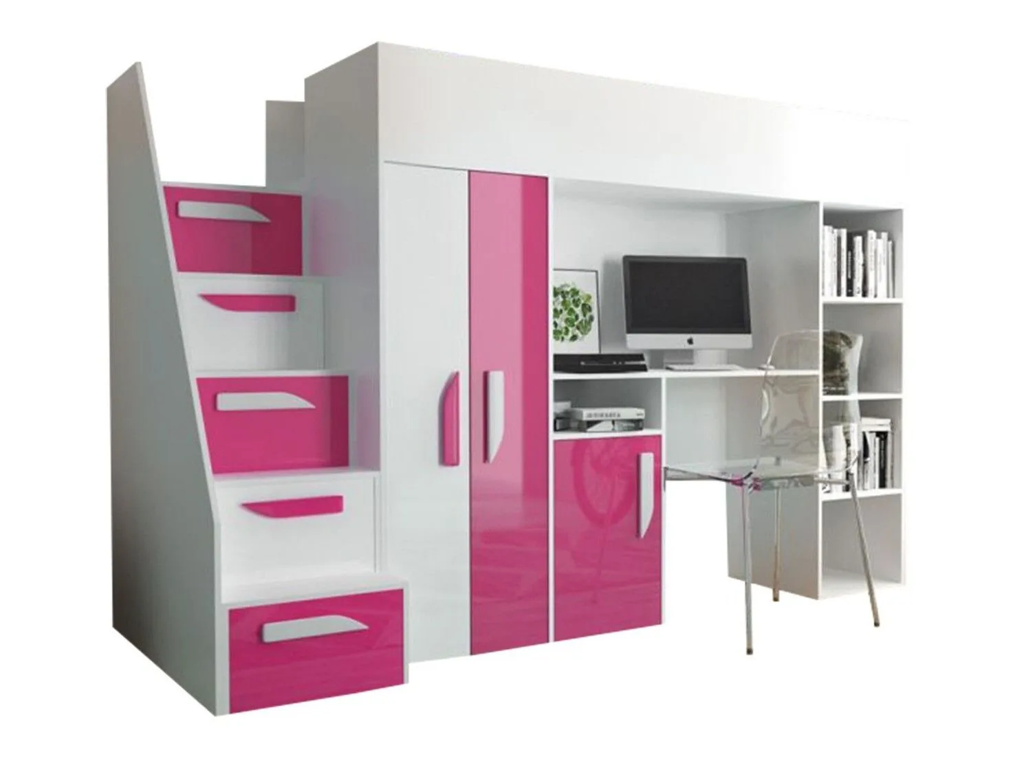 Litera Hartford 192 (Blanco + Rosa brillante + Blanco brillante)