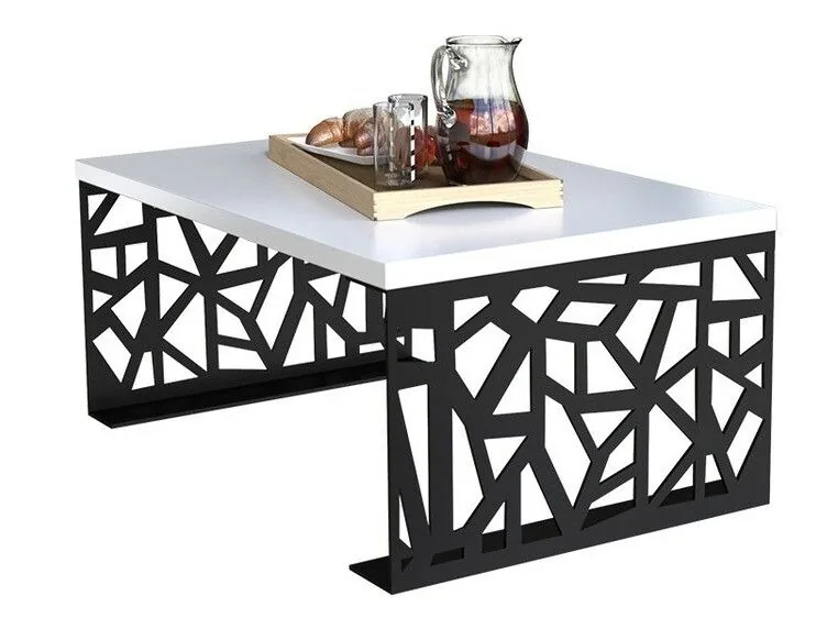 Mesa de centro Germantown 101 (Negro mate + Blanco brillante)