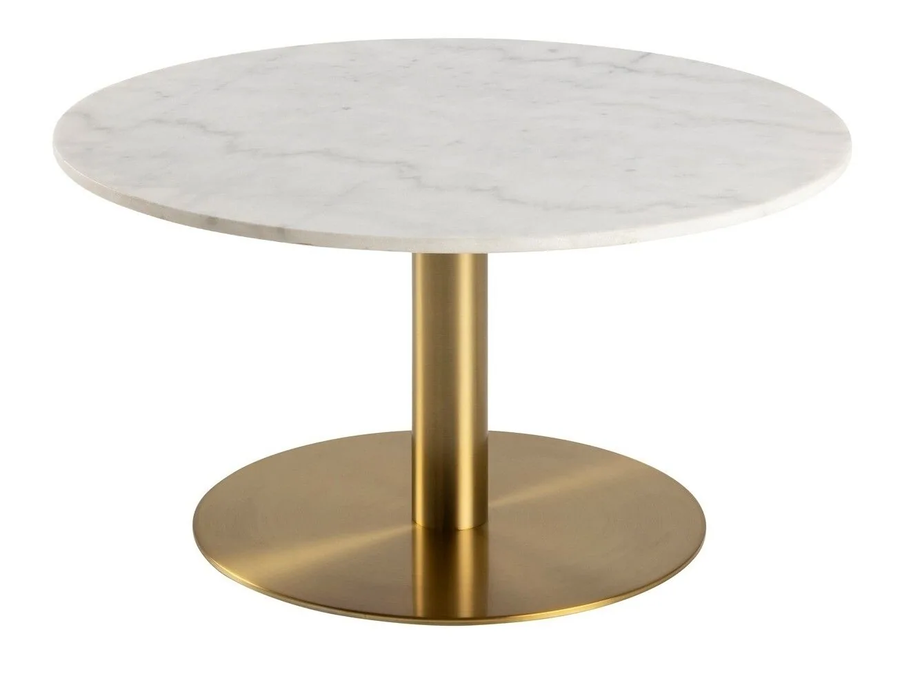 Mesa de centro Norsica 425 (Dorado + Mármol blanco)