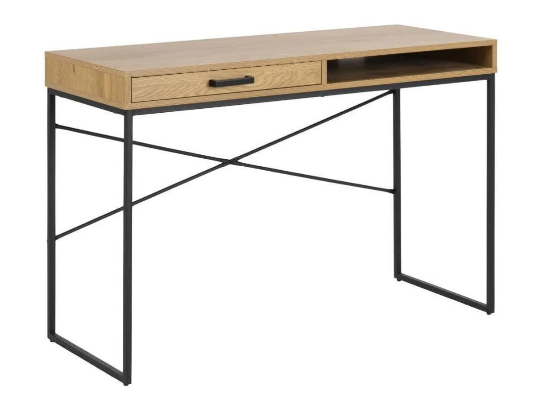 Mesa de oficina Norsica Sevferi 190 (Negro + Roble salvaje)
