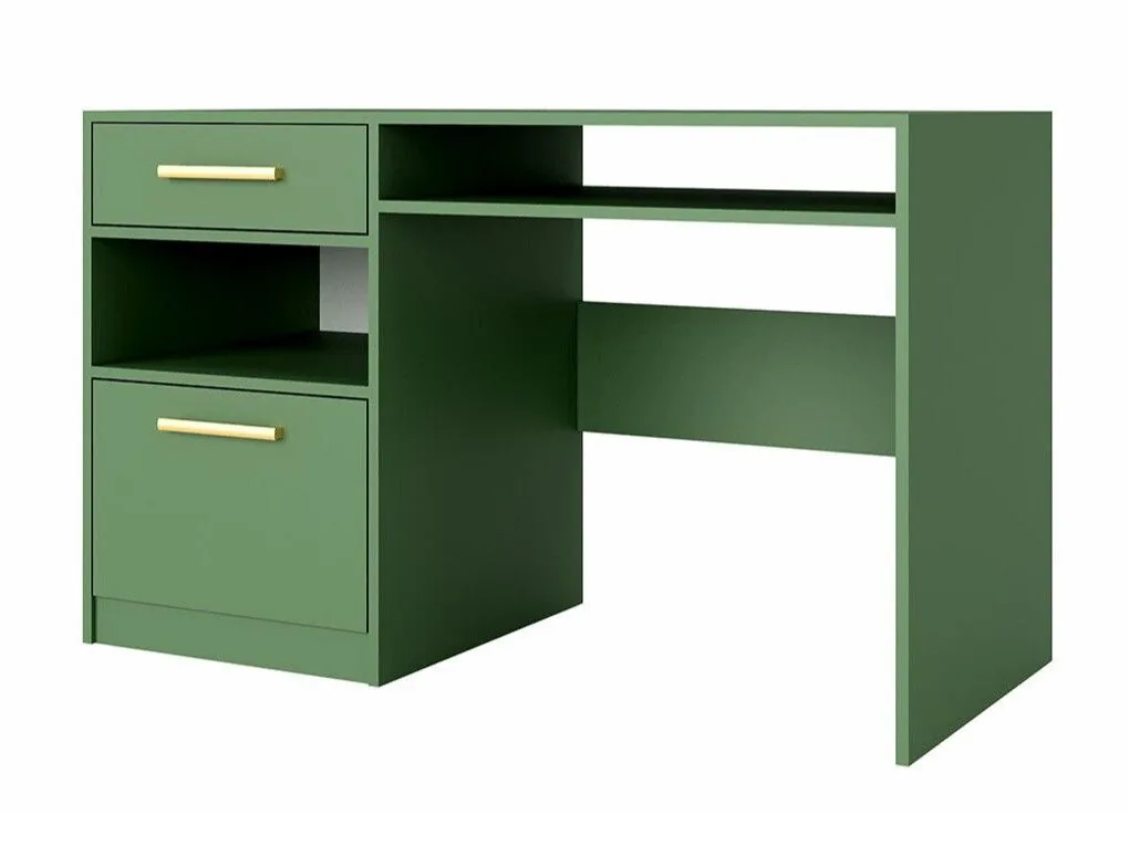 Mesa de oficina Rosa (Verde + Dorado)