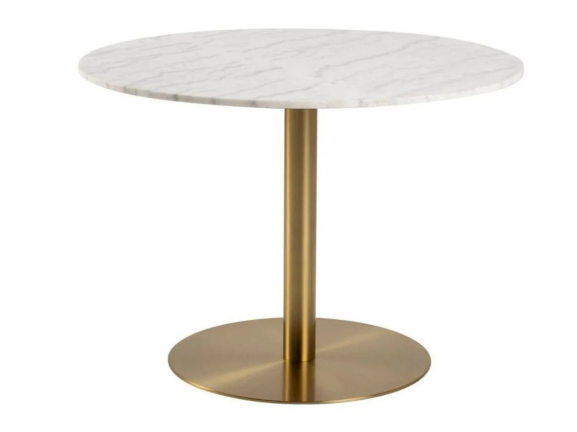 Mesa Norsica 420 (Dorado + Mármol blanco)