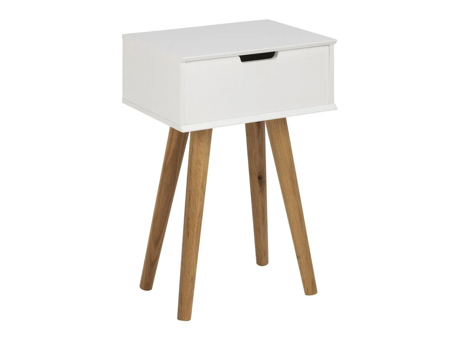 Mesilla de noche Norsica 105 (Blanco + Roble)