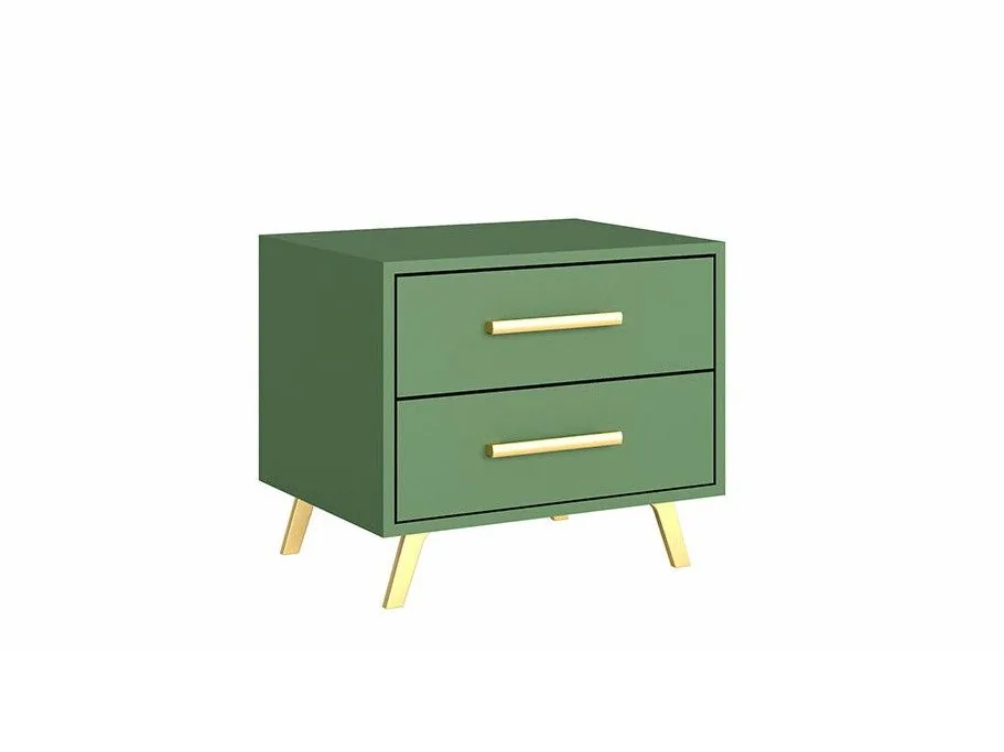 Mesilla de noche Rosa (Verde + Dorado)