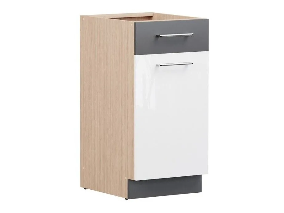 Mueble modular con cajón y puertas. Mode White 110